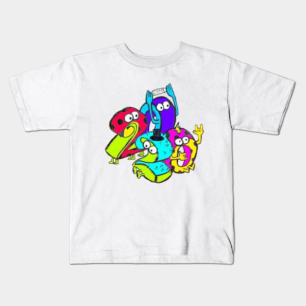 Number 20x20 Kids T-Shirt by hsf